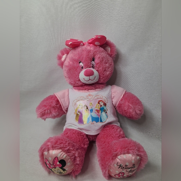 Build a Bear Disney Minnie Mouse Polka Dot Pink Bow 17" Plush with Shirt 2014 - Picture 1 of 9